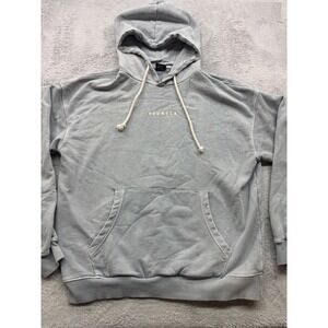 YoungLA Pale Gray Pullover Hoodie with Cream Drawcords